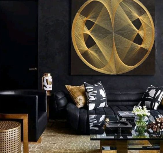 Decorative string art wall piece